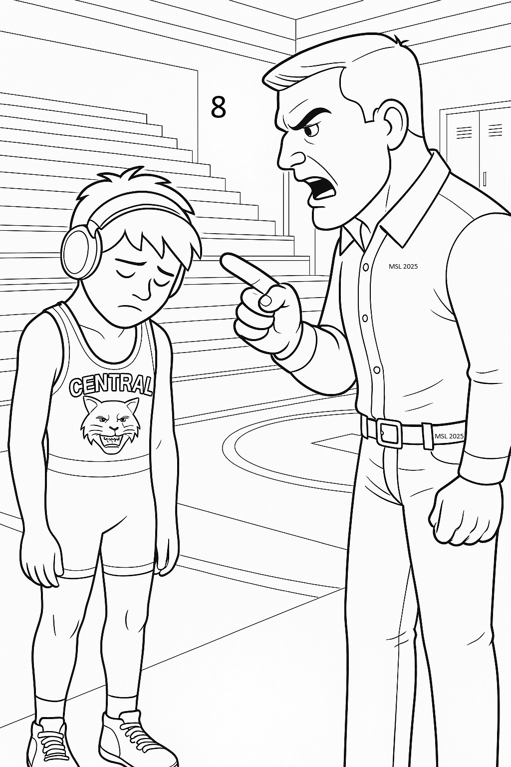 8. A young Xavier Boulder being yelled at by his father