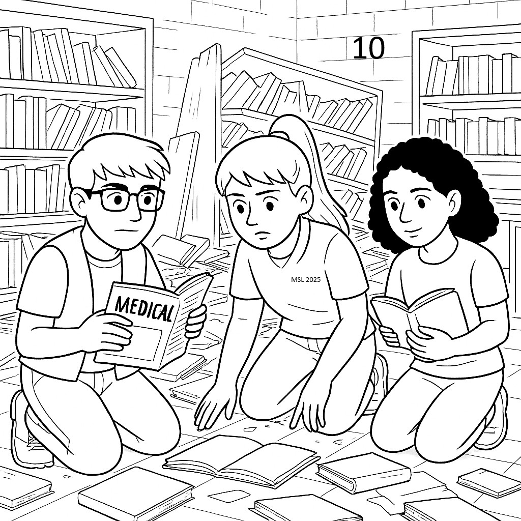 10. Marty, Gretchen and Cecelia at the main library